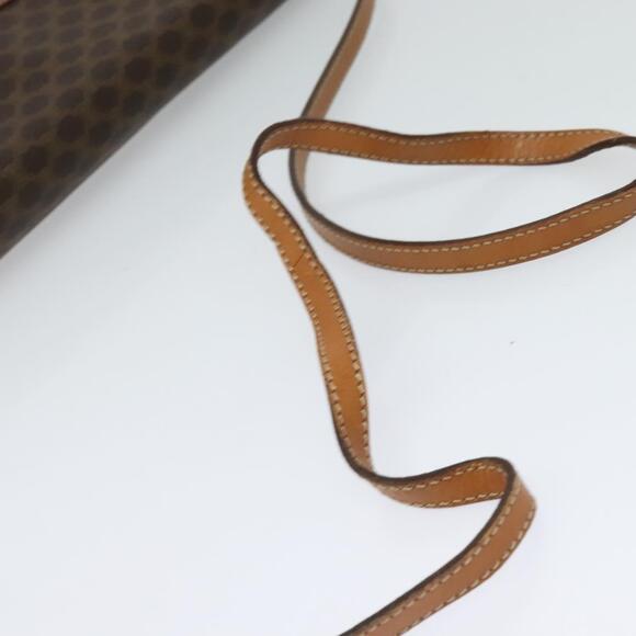 CELINE Macadam Canvas Shoulder Bag Pvc Leather Brown Gold - Picture 7 of 12